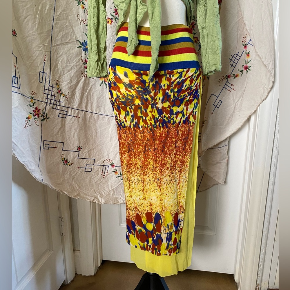 SOLD! 90s/Y2K JEAN PAUL GAULTIER MAILLE FUZZI TUBE DRESS MIDI SKIRT